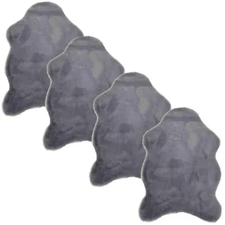 Astra Dekofell Elda , Grau , Textil , 55x80 cm , Oeko-Tex® Standard 100 , Teppiche und Böden, Teppiche, Schaffelle & Kuhfelle