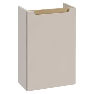 Badezimmer Waschtischunterschrank mit 40 cm Breite in Beige matt, 1 Softclose Tür - SOFIA-107-CASHMERE