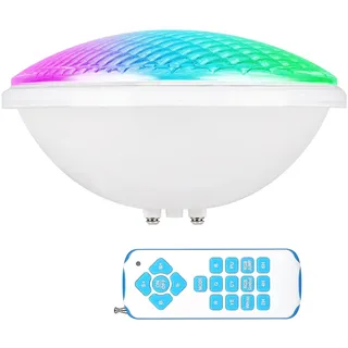 COOLWEST LED Poolbeleuchtung, 54W RGB Pool Beleuchtung Par56 Unterwasser LED, 12V AC/DC Pool Licht IP68 Wasserdicht mit Fernbedienung für Badewanne oder Spa, Garten