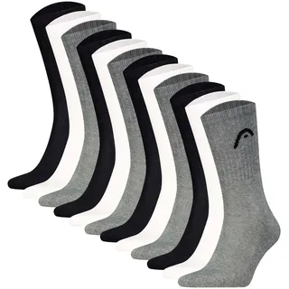 Head Kurzsocken "Socken All Sport Training Crew 12P 12er Pack" 12 Paar tlg., grau, weiß, schwarz