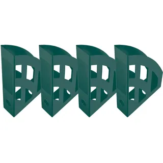 Helit H2661052 - Stehsammler „the green bridge“, DIN A4-C4, aus Recycling-Kunststoff Blauer Engel zertifiziert, grün, 4 Stück