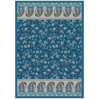 Bassetti Plaid Genova B1 aus Baumwolle Mako-Satin in der Farbe Blau, Maße: 155cm x 220cm, 9324104