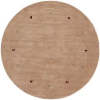 carpetfine »Gabbeh Uni« rund 15 mm Höhe reine Wolle, handgewebt, Gabbeh Tiermotiv warmes Raumklima viele Größen,