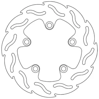 Moto-master Flame Suzuki 110223 Hintere Bremsscheibe - Silver - One Size