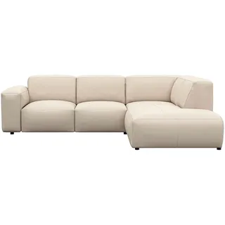 flexlux Eckcouch Kaltschaum 2-Sitzer warm Weiß