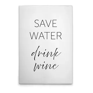 A.S. Création Leinwandbild Safe Water Drink Wine - Wandbild in Weiss, Schwarz - 50 x 75 cm - DD133113