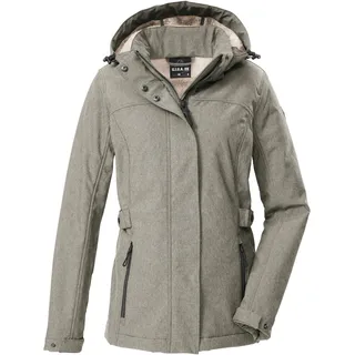 G.I.G.A. DX Damen Softshelljacke/Outdoorjacke mit abzippbarer Kapuze GW 35 WMN SFTSHLL JCKT, helloliv, 48, 43542-000