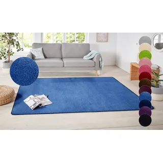 HANSE HOME Teppich »Shashi« rechteckig 8,5 mm Höhe Kurzflor, Unifarben, Läufer, weich, Esszimmer, Kinderzimmer, Flur, blau