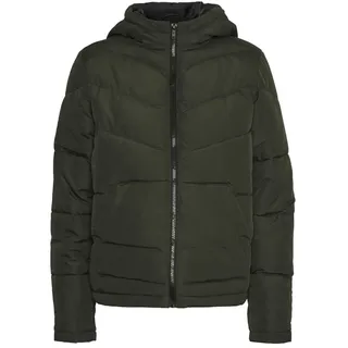 Noisy May Damen Puffer Jacke | Warme Stepp Winter Jacket mit Kapuze | Wattierter Blouson NMDALCON, Farben:Grün, Größe:34