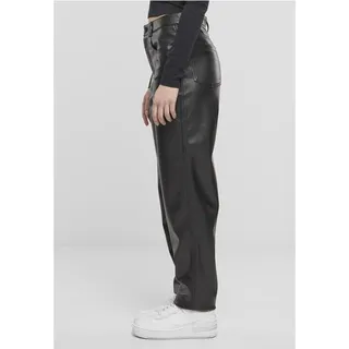 Urban Classics Stoffhose Damen Ladies Wide Leg Trousers schwarz W30L32 - Schwarz