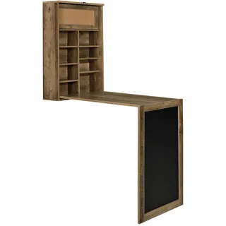 [en.casa] Wandklapptisch 50 x 156 x 91,5 cm Holz Optik Braun
