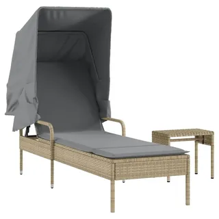 vidaXL Sonnenliege 200 x 62 x 130 cm Beige