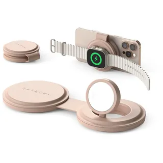 Satechi OntheGo 2-in-1 Wireless Charger - Desert Rose