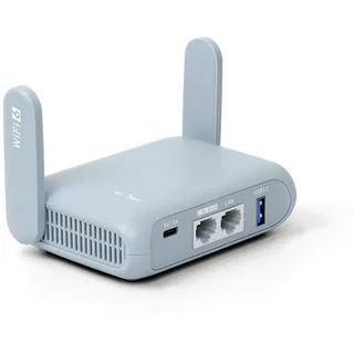 Gl.iNet GL-MT3000 (Beryl AX) Mobile Reise-Router, WiFi 6 Router, VPN Mobiler WLAN Router Mobil, Pocket WiFi, 2.5G Gigacube Port, Openwrt/Wireguard/Home