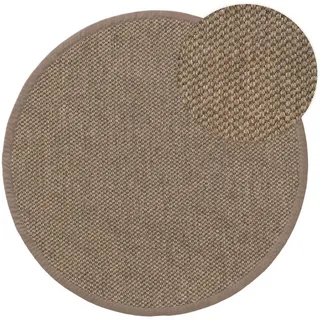 Kunstloft Sisalteppich Greta Grau ø 250 cm rund , Naturmaterialen , Beton Optik , Rund , 250x1 cm , Gots , für Fußbodenheizung geeignet , Teppiche und Böden, Teppiche