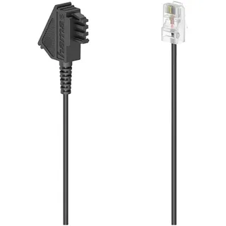 Hama DSL-Box-Kabel, TAE-F-Stecker - 1x RJ45-Stecker 8p2c] 0,5 m, Schwarz