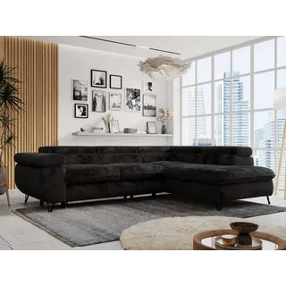 MKS Meble Eckcouch Schwarz 3-Sitzer