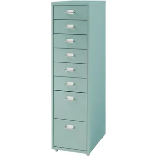 [en.casa] Rollcontainer Kökar , Mintgrün , Metall , 8 Schubladen , 28x109x41 cm , Büromöbel, Schreibtischcontainer, Rollcontainer