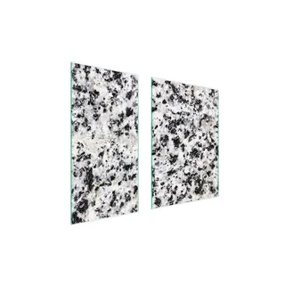 Herdabdeckplatten 2 teilig 75x52 Ceranfeld Abdeckung Glas Schneidebrett Marmor