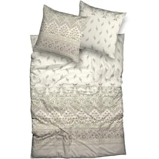 Casatex Bettwäsche »Jolie« 135 x 200 cm Satin Grau Taupe