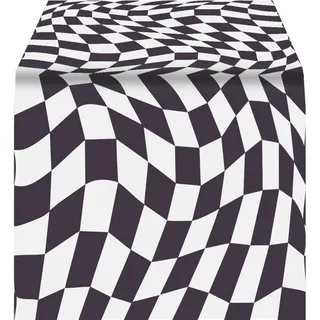 Talking Tables | 120 x 180 schwarz-weiße Alice im Wunderland-Tischdecke aus Papier | Einweg-Tischdecke, zu Hause recycelbar, Zubehör für die Teeparty des verrückten Hutmachers, Onederland-Geburtstage