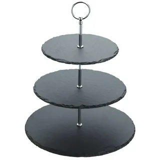 Artesa Schiefertablett 3 Runde Höhen - Anthracite - One Size