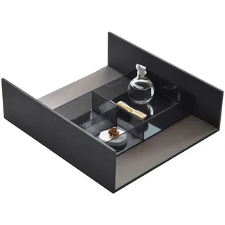 Belluti Ordnungssystem , Braun, Schwarz , Holzwerkstoff , 34.7x9x31.4 cm , Badaccessoires, Sonstige Badaccessoires