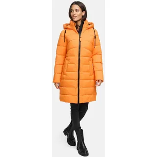 Winterjacke MARIKOO "Marikoo Kaltnäschen Damen Winter Steppmantel Jacke N075", Damen, Gr. M, orange, Obermaterial: 100% Polyester PES., Jacken Winterjacke