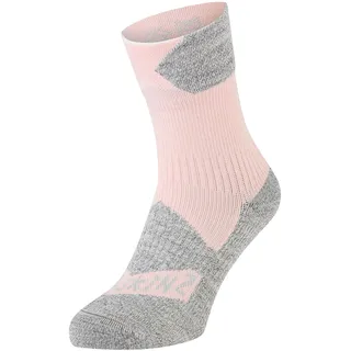 SEALSKINZ Bircham Allwetter-Socken, wasserdicht, rosa-graumeliert, Größe S