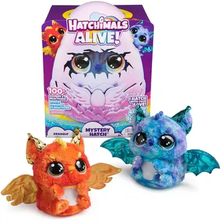 Spin Master Hatchimals Alive Mystery Ei Draggle 25 cm Rosa/Weiß