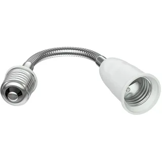 ledscom.de E27 Schwanenhals-Verlängerung auf E27, weiß