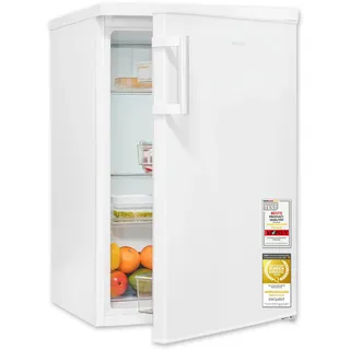 Exquisit Kühlschrank | 133 l Nutzinhalt, Energieklasse C, 37 dB(A) | kompakt, LED-Innenbeleuchtung, verstellbare Glasablagen, Gemüseschublade, manuelle Temperaturregelung | KS516-V-H-010C weiss
