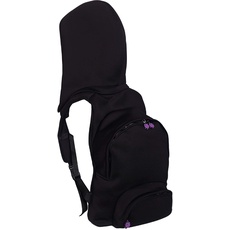 MorikukkoMorikukko Hooded Backpack Black PurpleUnisex-ErwachseneRucksackSchwarz (Black Purple)33x8x40 Centimeters (W x H x L)