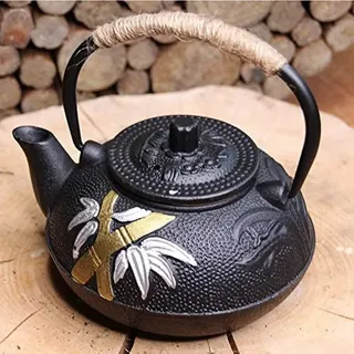 TEASOUL Schwarzen Gusseisen Teekanne 600 ml ist EIN Accessoire, das Sie die Wärme der Infusion, mit praktischen Stahl Filter pflegen kann, None