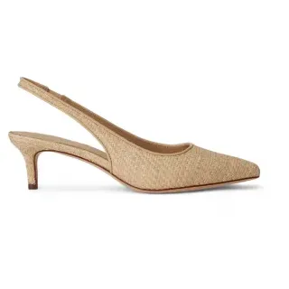 Lauren Ralph Lauren für Damen. 802P10394001 Lolah beige Lederschuhe (41), 3 bis 5 cm, Keine, Lässig