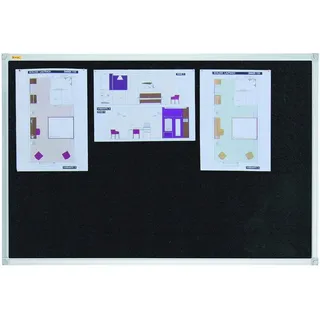 Franken Pinnwand X-tra!Line 60,0 x 45,0 cm Textil schwarz