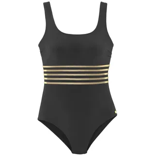 LASCANA Badeanzug Damen schwarz-goldfarben Gr.36 Cup B