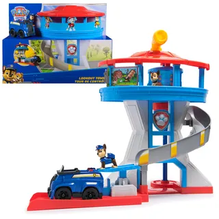 Spin Master PAW PATROL - Lookout Tower (2025), über 50 cm hoch, Hauptquartier Spielset mit 1 Basis Polizei-Fahrzeug, 2 Chase Figuren und Zubehör, geeignet für Kinder ab 3 Jahren