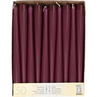 Papstar Leuchterkerzen Ø 2,2 cm 25 cm violett
