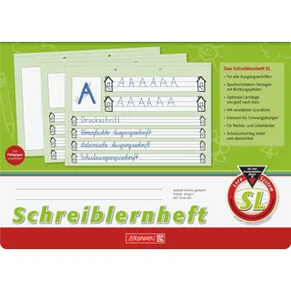 Brunnen 1044040 Schreiblernheft SL Schrift DIN A4 quer, Lineatur SL, 16 Blatt)