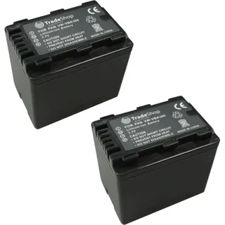 2x Trade-Shop Li-Ion Akku, 3,6/3,7V für Panasonic HDC-Serie HDC TM35 TM40, TM40GK, TM40K, TM40P, TM40PC TM41, TM41H, TM41P, TM41PC TM45 TM55, TM55K, TM55P, TM55PC TM60, TM60K, TM60P, TM60PC TM70 TM80