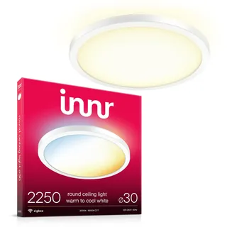 innr Smart LED Deckenlampe, Zigbee, funktioniert mit Hue*, Alexa (Bridge erforderlich), Warmweiß bis Kühlweiß, Deckenleuchte Wohnzimmer, LED Lampe Dimmbar, 30cm, 2250 Lumen