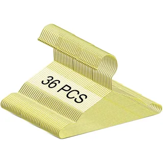 36 Stücke Draht Kleiderbügel 12 Zoll Baby Kleiderbügel Kinder Kleiderbügel Starke Metall Kinder Kleiderbügel für Schrank Platzsparende Kinder Kleiderbügel für Kinder Hosen (Gold)