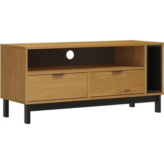 vidaXL TV-Schrank FLAM 110x40x50 cm Massivholz Kiefer - Braun
