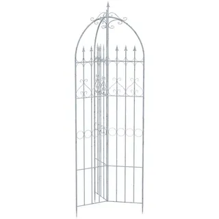 CLP Rankgitter Metall Antik Weiß , Weiß, Weiß , 70x234x70 cm , Dekoration, Gartendeko