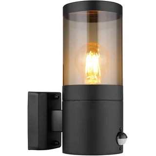GLOBO Lighting|Außenleuchte Edelstahl schwarz matt, 1x E27 - Schwarz
