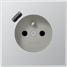Französische USB-A LS Steckdose Aluminium (Referenz: Jung AL1520F-18A)