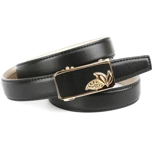 Ledergürtel ANTHONI CROWN, Damen, Gr. 90, schwarz, Leder, unifarben, Gürtel Ledergürtel, Schmaler Ledergürtel in schwarz