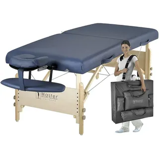 Master Massage Coronado Mobile Massageliege Kosmetikliege Therapiebett Behandlungsliege Massagebank Klappbar Holz 71cm Königsblau