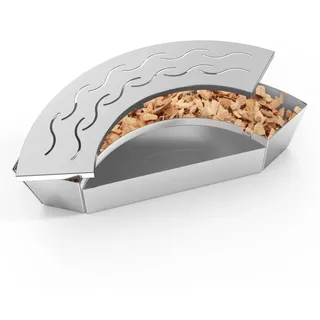 Onlyfire Fächerförmige Räucherbox mit abnehmbarem Wasserreservoir für Weber 47–57 cm Wasserkocher, Kamado Joe Classic, Kompatibel für Large Big Green Egg und andere ähnliche Holzkohlekessel